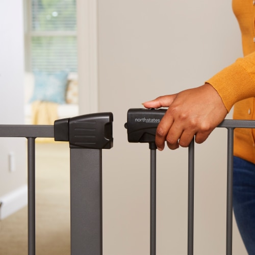 North States Riverstone Extra Tall/Wide Baby Gate Perspective: top