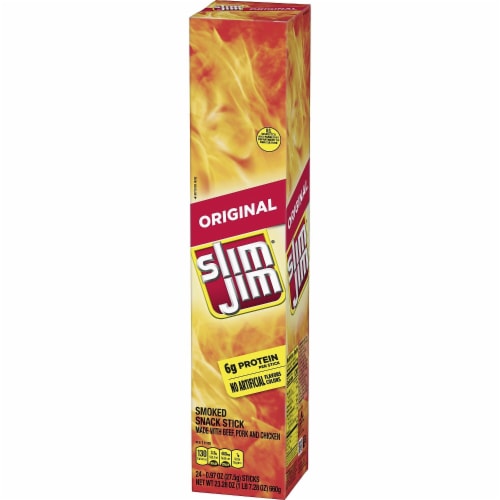 SLIM JIM Original Smoked Snack Giant Slim Perspective: top