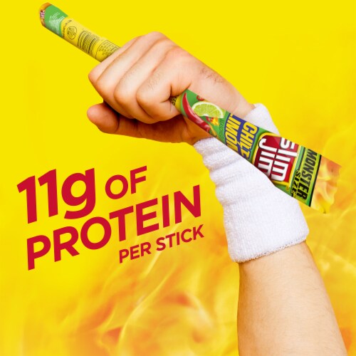 Slim Jim Monster Smoked Snack Stick Chile Limón Perspective: top