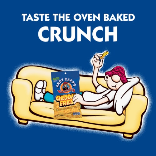Andy Capp's Big Bag Cheddar Flavored Fries Perspective: top