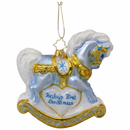 Christopher Radko Christopher Radko Baby's First Christmas Blue Foal