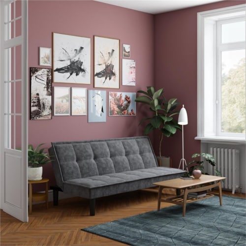 DHP Oscar Memory Foam Futon in Full Size Sofa Bed and Couch in