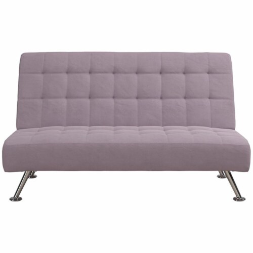 DHP Mabel Tufted Kids Sleeper Sofa in Lilac and Chrome 1 Foods Co