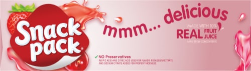 Snack Pack® Sugar Free Strawberry & Cherry Low Calorie Juicy Gels™ Perspective: top