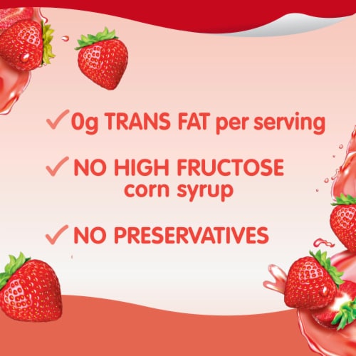 Snack Pack Sugar-Free Strawberry Flavored Low Calorie Juicy Gels Perspective: top