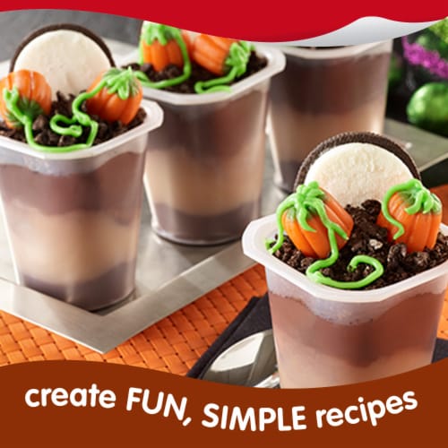 Snack Pack Chocolate Vanilla Pudding Cups Perspective: top