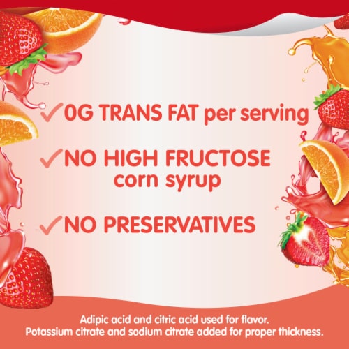 Snack Pack Strawberry Orange Gelatin 4 Count Perspective: top
