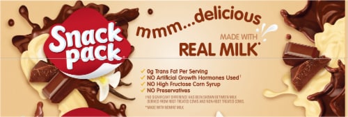 Snack Pack® Super Chocolate Vanilla Pudding Cups Perspective: top