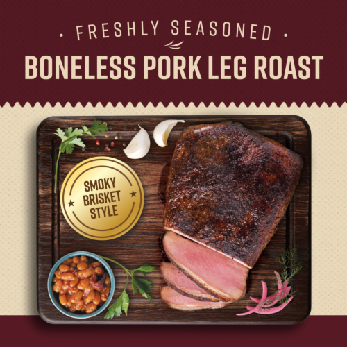 Tyson® Pork Leg Roast Brisket Style Boneless Ready to Cook Perspective: top