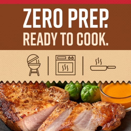 Tyson® Pork Chops Smokey Chili Butter Freshly Seasoned Boneless Ready to Cook Perspective: top
