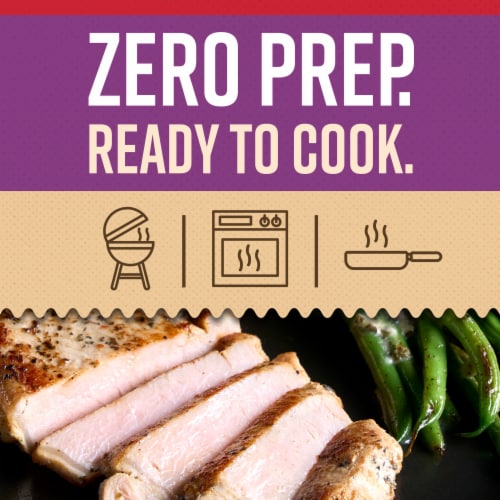 Tyson® Pork Chops Classic Garlic & Herb Freshly Seasoned Boneless Ready to Cook Perspective: top