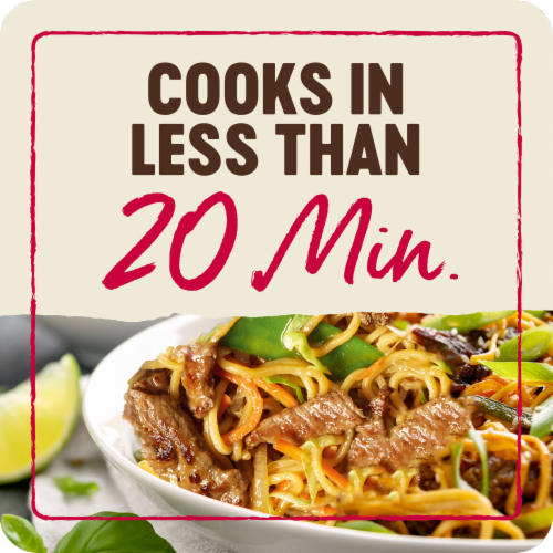 Tyson® Skillet Kits Hibachi Style Beef Stir Fry Meal Kit with Noodles Vegetables & Teriyaki Sauce Perspective: top