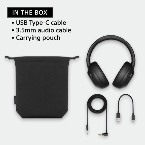 Sony WHXB900N Noise Cancelling Headphones Perspective: top