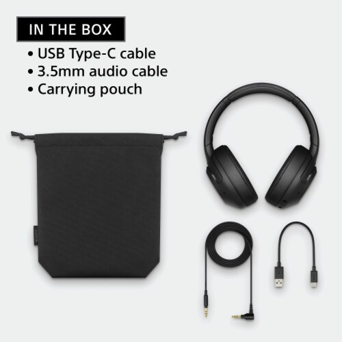 Sony WHXB900N Noise Cancelling Headphones Perspective: top