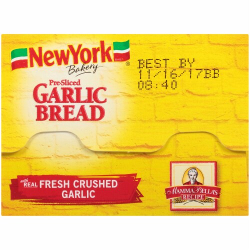 Nre York Bakery Homestyle Garlic Loaf Perspective: top
