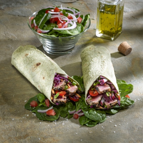 Olé Xtreme Spinach & Herbs Burrito Wrap Keto Friendly Tortillas Perspective: top