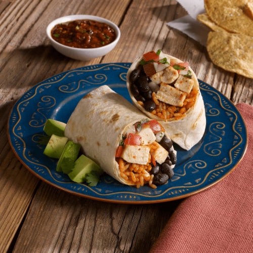 La Banderita Comalera Burrito Size 8" Perspective: top