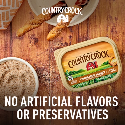 Country Crock Cinnamon Honey Spread Tub Perspective: top