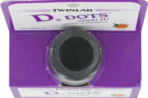 Twinlab D3 Dots Tablets 2000 IU Perspective: top