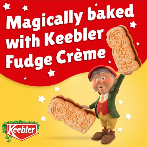 Keebler E.L. Fudge Elfwich Cookies, Sandwich Cookies Stuffed with Crème Filling, 13.4 oz Perspective: top