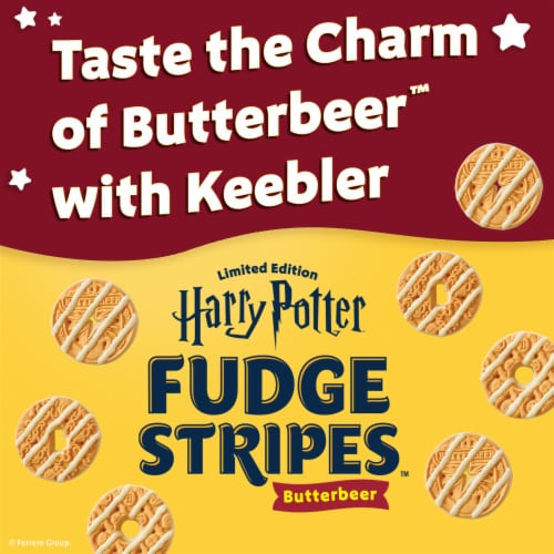 Keebler Fudge Stripes Harry Potter™ Butterbeer Cookies for Harry Potter Fans, 9.5 oz Pack Perspective: top
