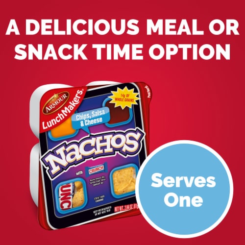 Armour LunchMakers Chips Salsa & Cheese Nachos Meal Kit with Candy Perspective: top