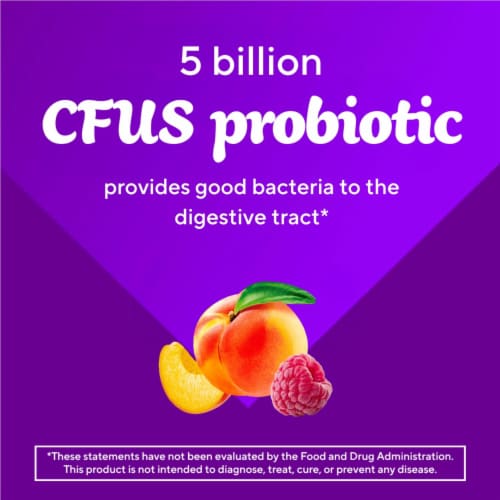 vitafusion Probiotic Raspberry Peach and Mango Flavored Gummy Supplement Perspective: top