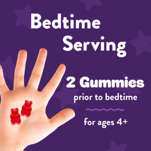 L'il Critters Melatonin-Free Bedtime Cherry Peach Flavored Gummies Sleep Support Dietary Supplement Perspective: top