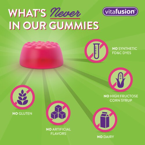 Vitafusion Omega-3 Natural Berry Lemonade Flavor Gummies 100mg Perspective: top