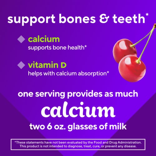 vitafusion Calcium Fruit & Cream Flavored Supplement Chewable Gummy Vitamin Bone Health Support Perspective: top