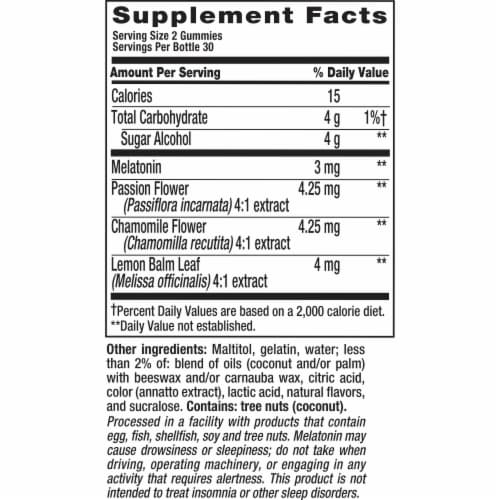 Vitafusion Sleep Well Sugar Free White Tea with Passion Fruit Gummies Perspective: top