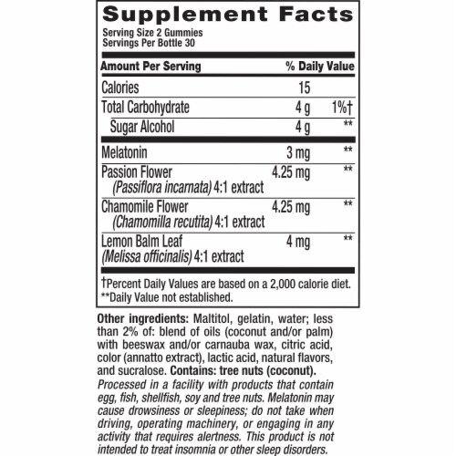 Vitafusion Sleep Well Sugar Free White Tea with Passion Fruit Gummies Perspective: top