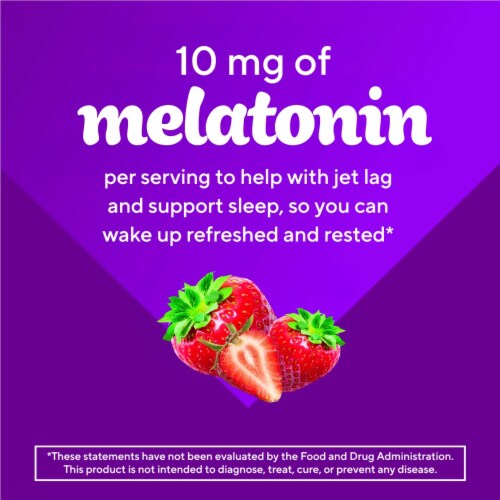 vitafusion Max Strength Melatonin Strawberry Flavored Sleep Support Gummy Supplement 10mg Perspective: top