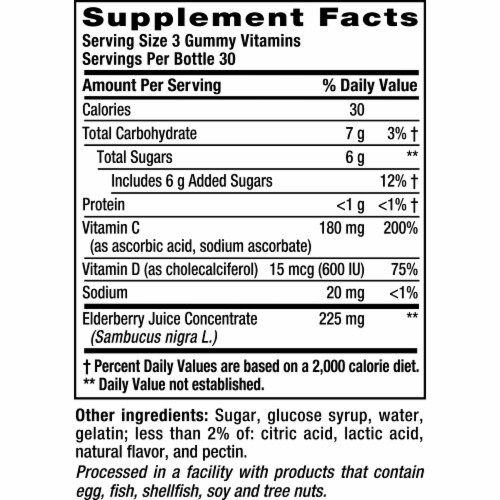 Vitafusion™ Elderberry Immune Support Adult Gummies Perspective: top