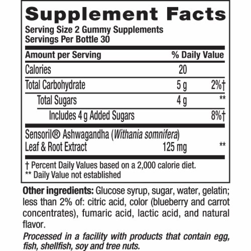 Vitafusion™ Blueberry Ashwagandha Gummies Perspective: top