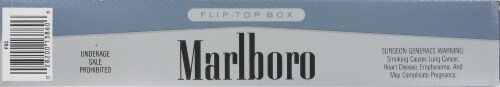 Marlboro Silver 72s Cigarettes Perspective: top