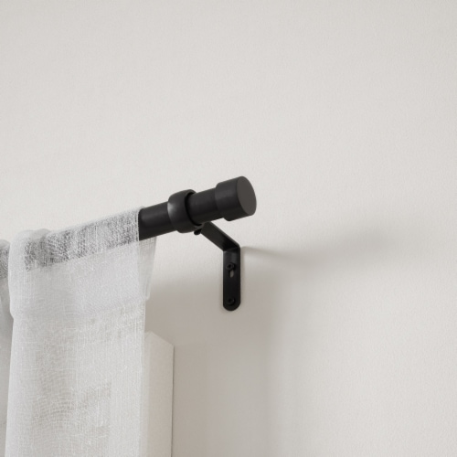 Umbra® Cappa 66 to 120-Inch Adjustable Curtain Rod in Brushed Black Perspective: top