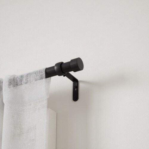 Umbra® Cappa 66 to 120-Inch Adjustable Curtain Rod in Brushed Black Perspective: top