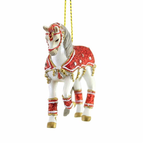 Holiday Ornament Holiday Tapestry Ornament Polyresin Christmas Pony 6009526 Perspective: top