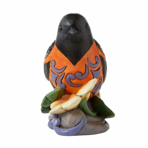 Jim Shore Bold & Beautiful Polyresin Baltimore Oriole 6010281 Perspective: top