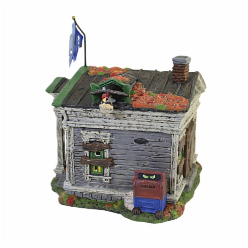 Department 56 House Village Ghost Office Ceramic Halloween Snow Village 6009777 Perspective: top