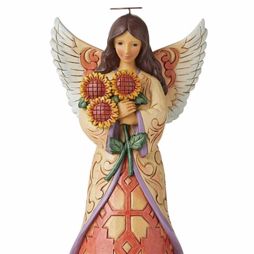 Jim Shore Harvest A Bouquet Of Sunshine Harvest Angel Sunflowers 6010677 Perspective: top