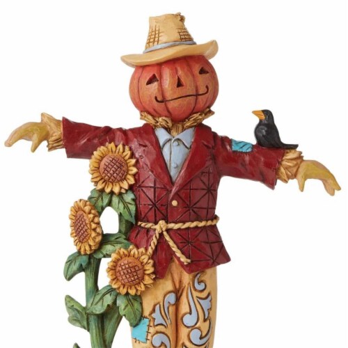 Jim Shore Blessings Abound Polyresin Harvest Scarecrow 6010679 Perspective: top