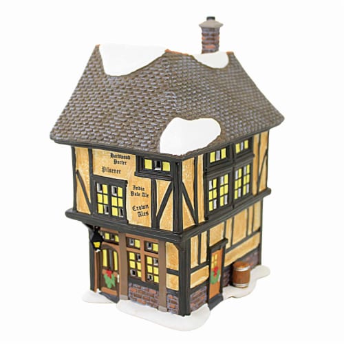 Department 56 Villages 7.25 Ye Olde Goat Pub Dicken's Village Tudor Style Perspective: top