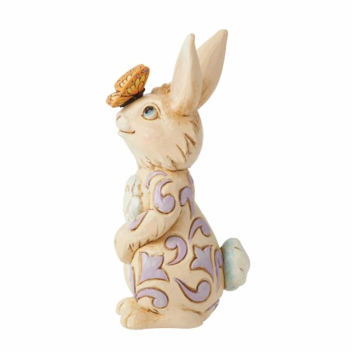 Jim Shore Bunny With Butterfly Mini 4.00in, Easter Spring Heartwood Creek Perspective: top