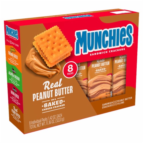 Munchies Baked Peanut Butter Sandwich Crackers Perspective: top