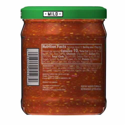 Tostitos Mild Chunky Salsa Dip Perspective: top