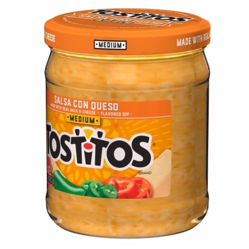 Tostitos Medium Salsa Con Queso Dip Perspective: top