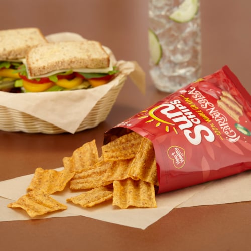 SunChips® Harvest Cheddar Whole Grain Chips Perspective: top