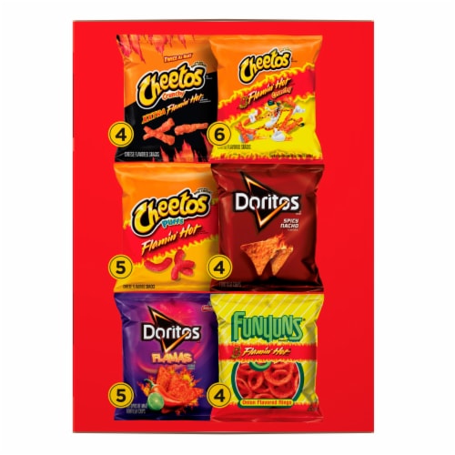 Frito-Lay® Fiery Mix Snacks & Chips Variety Pack Perspective: top